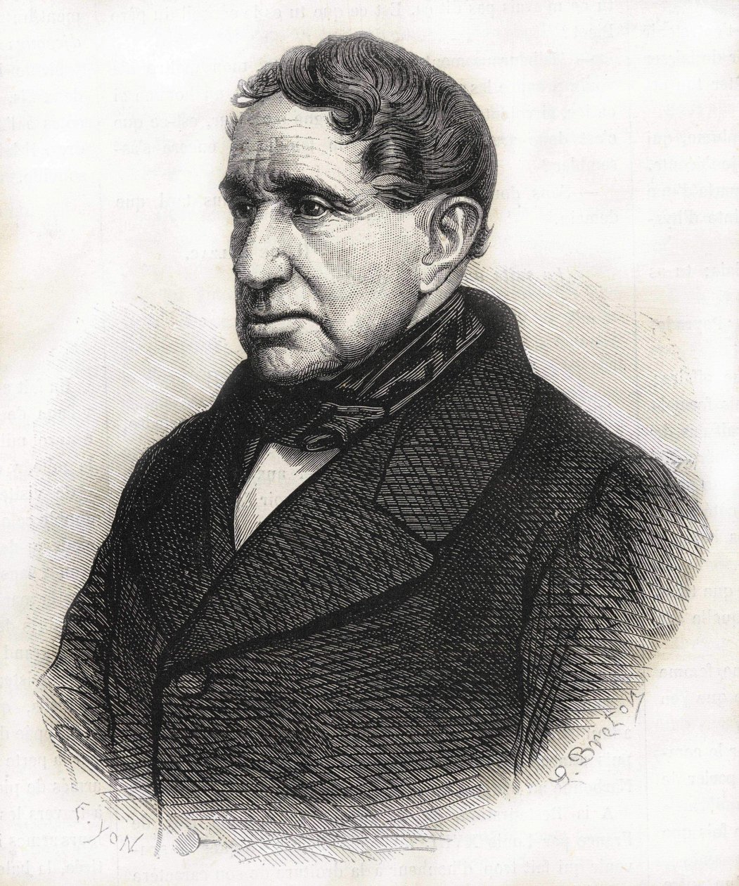 Achille Léoncen muotokuva Victor Charles de Broglie (1785 - 1870), Broglien herttua. Kaiverrus 1800-luvulta. tekijältä Unknown artist