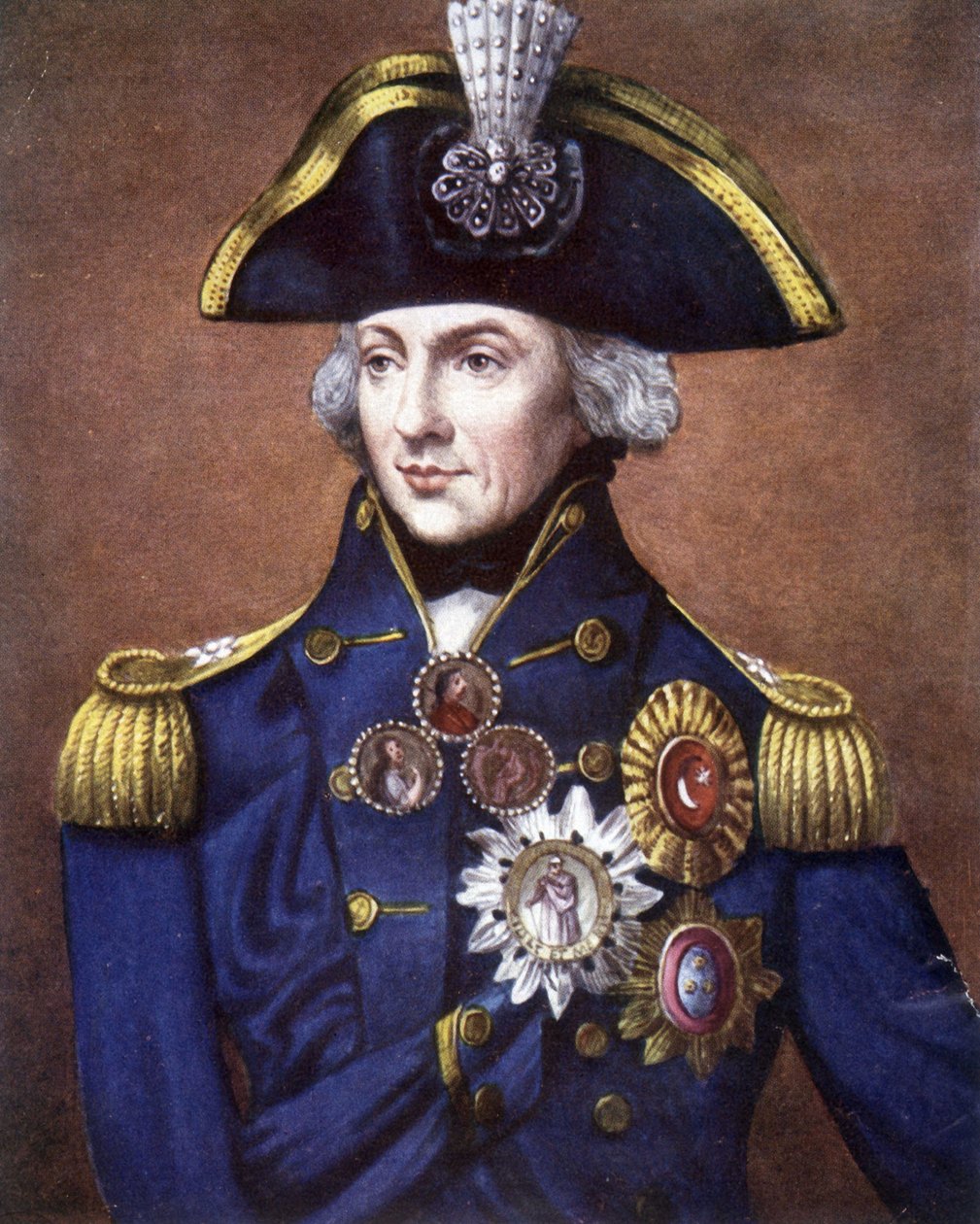Amiraali Nelsonin (1758 - 1805), brittiläisen amiraalin muotokuva. tekijältä Unknown artist