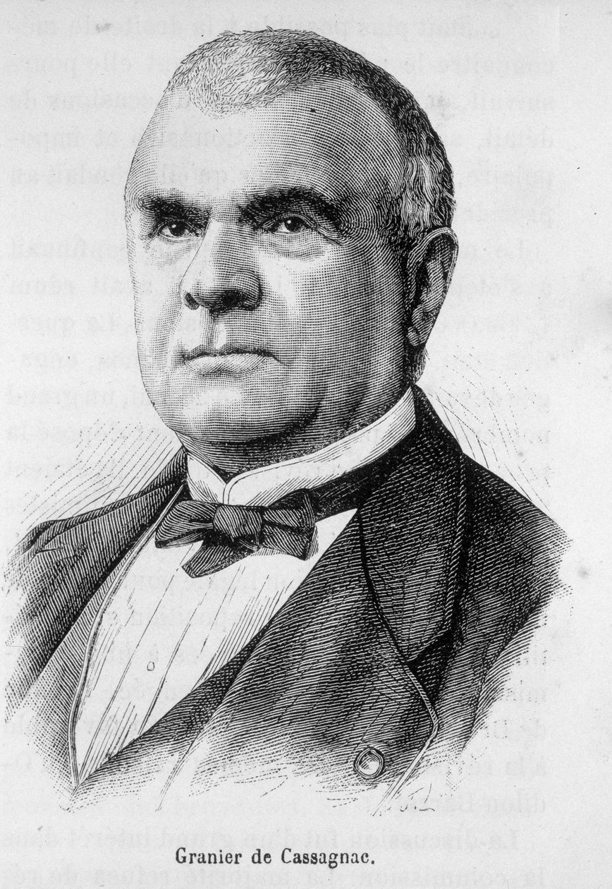 Ranskalaisen toimittajan ja poliitikon Adolphe de Granier de Cassagnacin (1808-1880) muotokuva. tekijältä Unknown artist