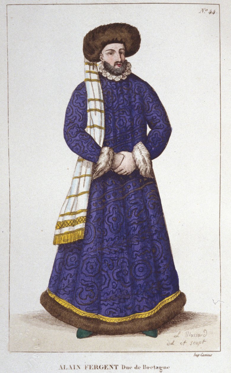 Bretagnen herttuan Alain Fergentin (1060-1115) muotokuva. tekijältä Unknown artist