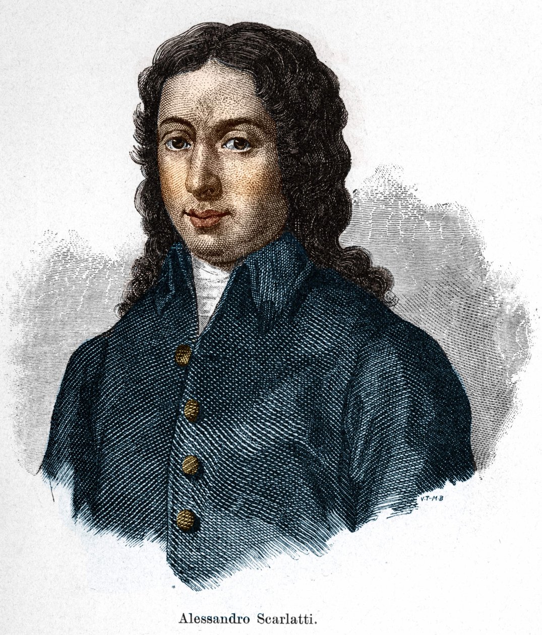 Alessandro Scarlattin (1660 - 1725), italialaisen säveltäjän muotokuva. tekijältä Unknown artist