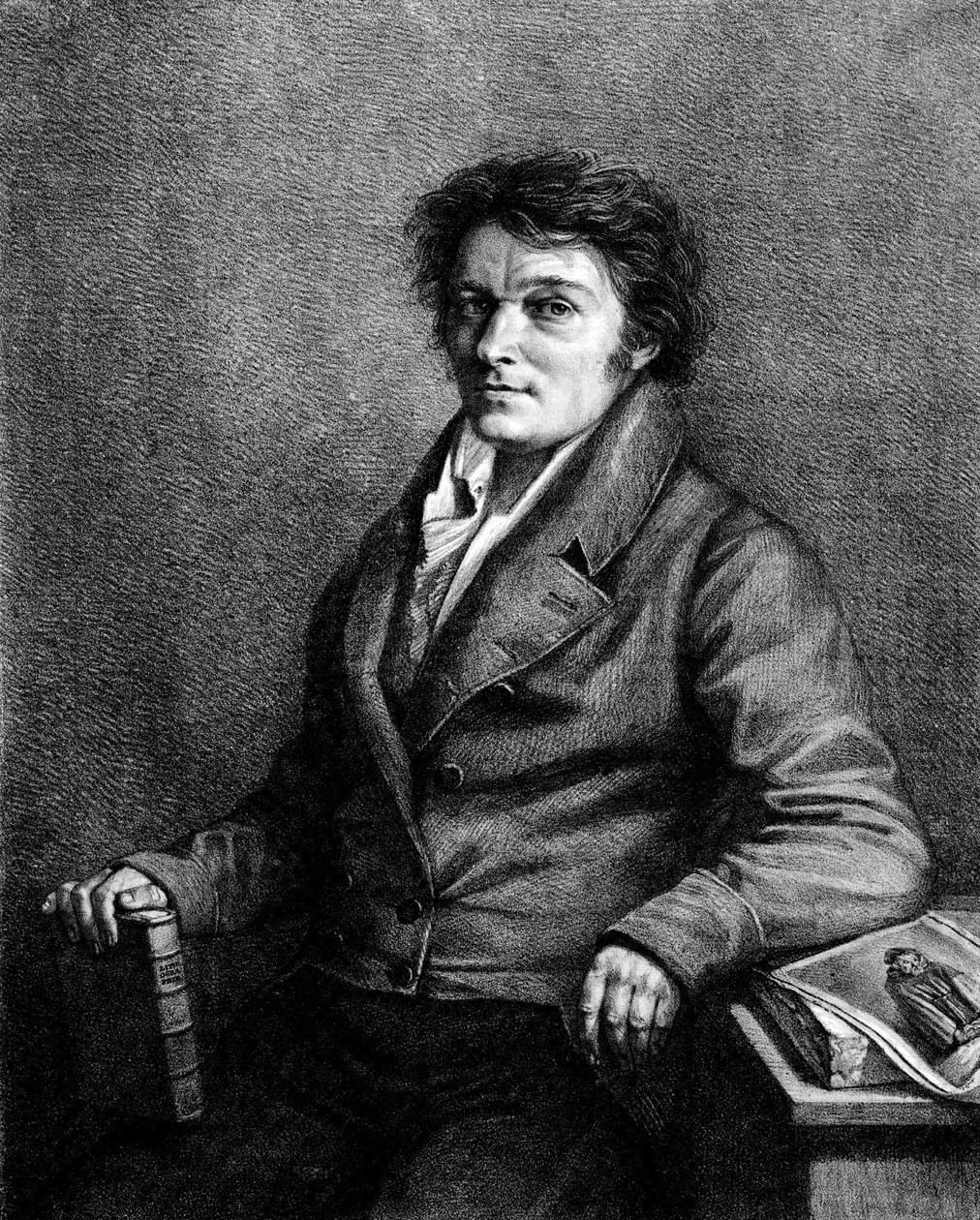 Muotokuva Alois (tai Aloys) Senefelderistä (1771-1834), tšekkiläinen teatterikirjailija, litografian keksijä. tekijältä Unknown artist