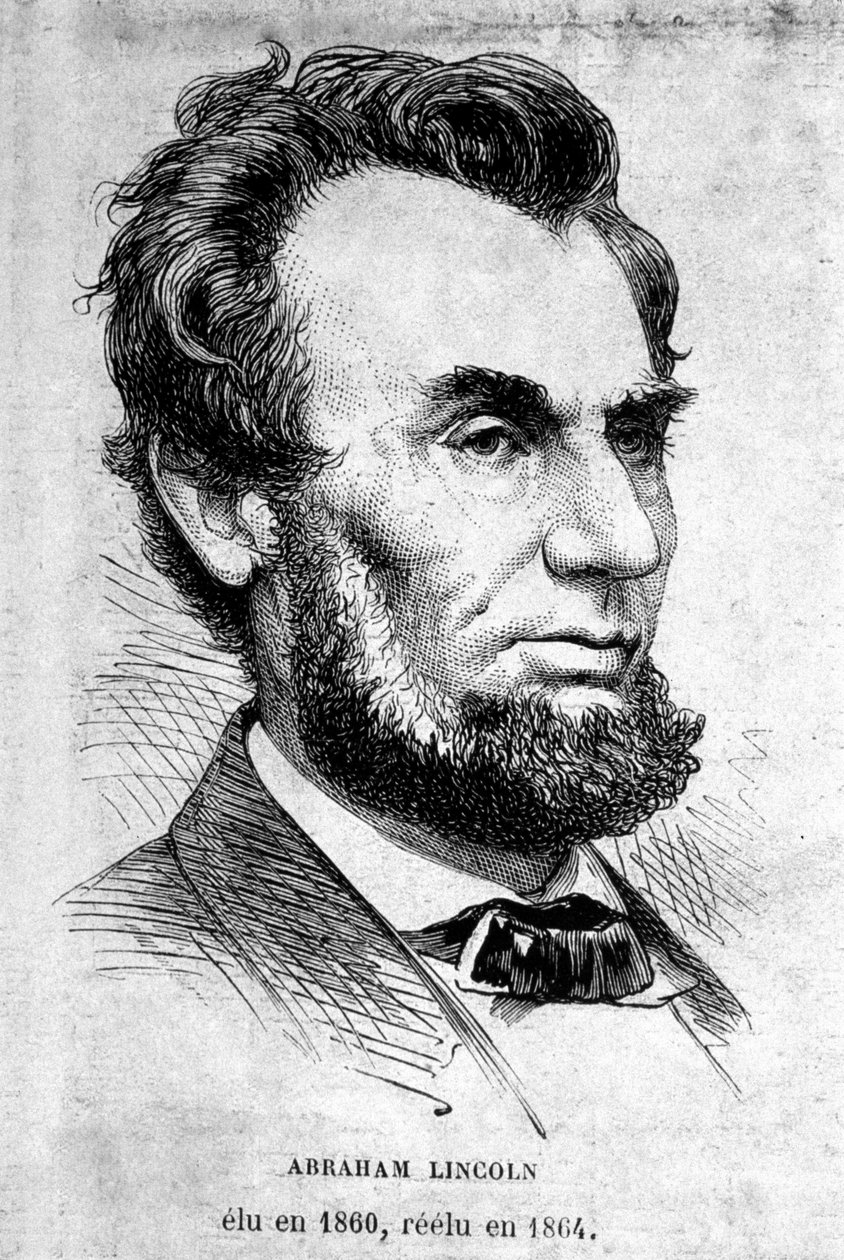 Muotokuva Yhdysvaltain presidentistä Abraham Lincolnista (1809 - 1865). tekijältä Unknown artist
