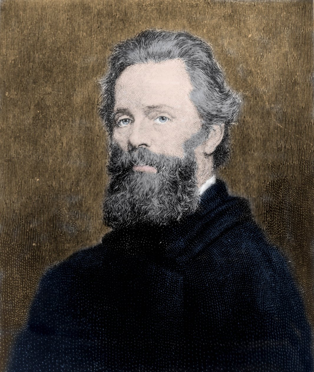 Amerikkalaisen runoilijan ja kirjailijan Herman Melvillen (1819-1891) muotokuva. tekijältä Unknown artist