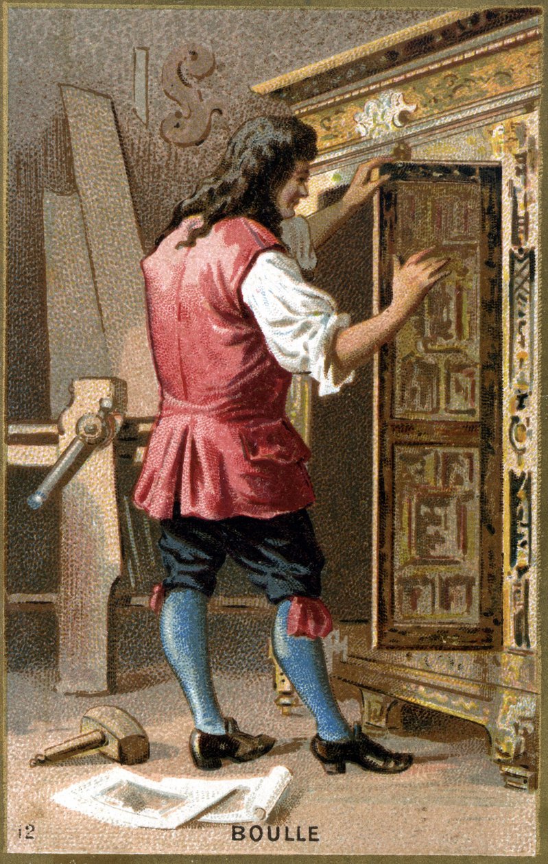 Muotokuva ranskalaisesta puusepistä André Charles Boullesta (1642 - 1732). 1800-luvun kromolitografia. tekijältä Unknown artist