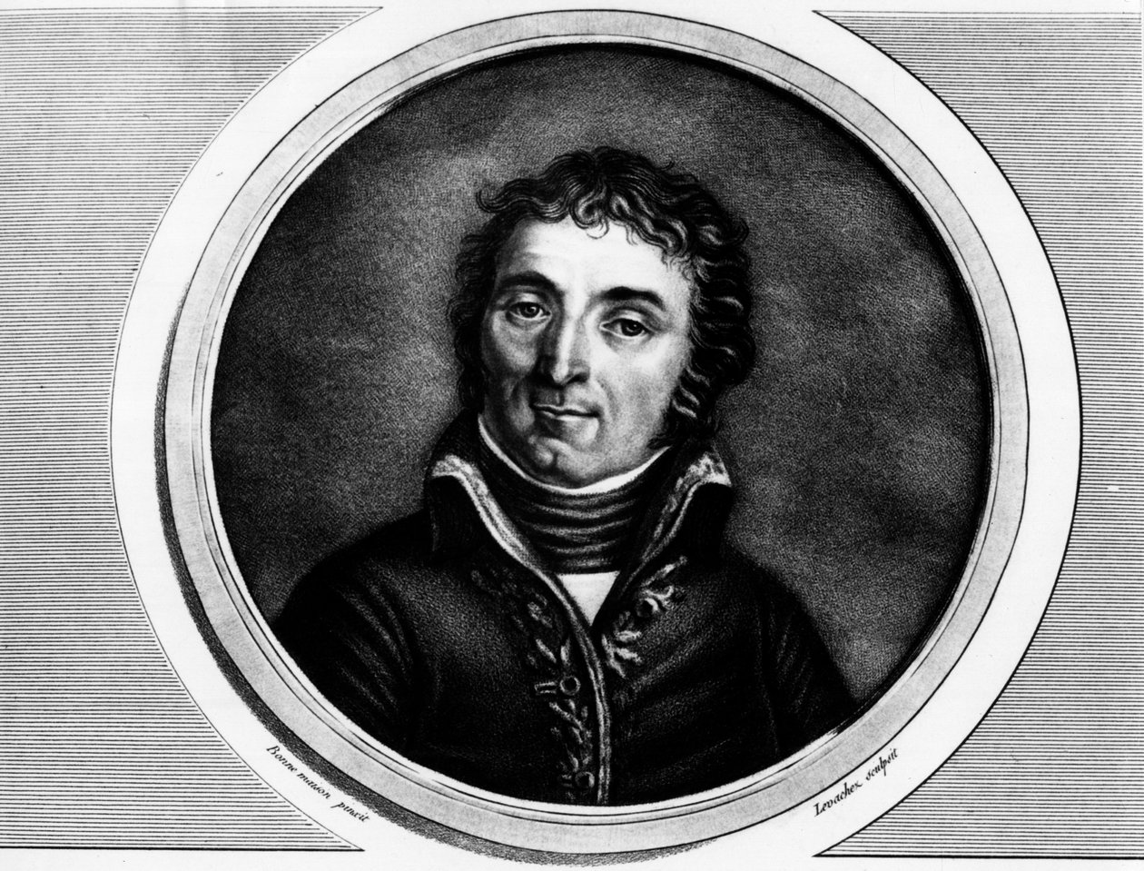 Italian Armeen kenraalimajurin Andre Massenan (1756-1817) muotokuva. Kaiverrus "" Täydellinen kokoelma Ranskan vallankumouksen historiallisia maalauksia, kolme osaa.""" 1804. tekijältä Unknown artist