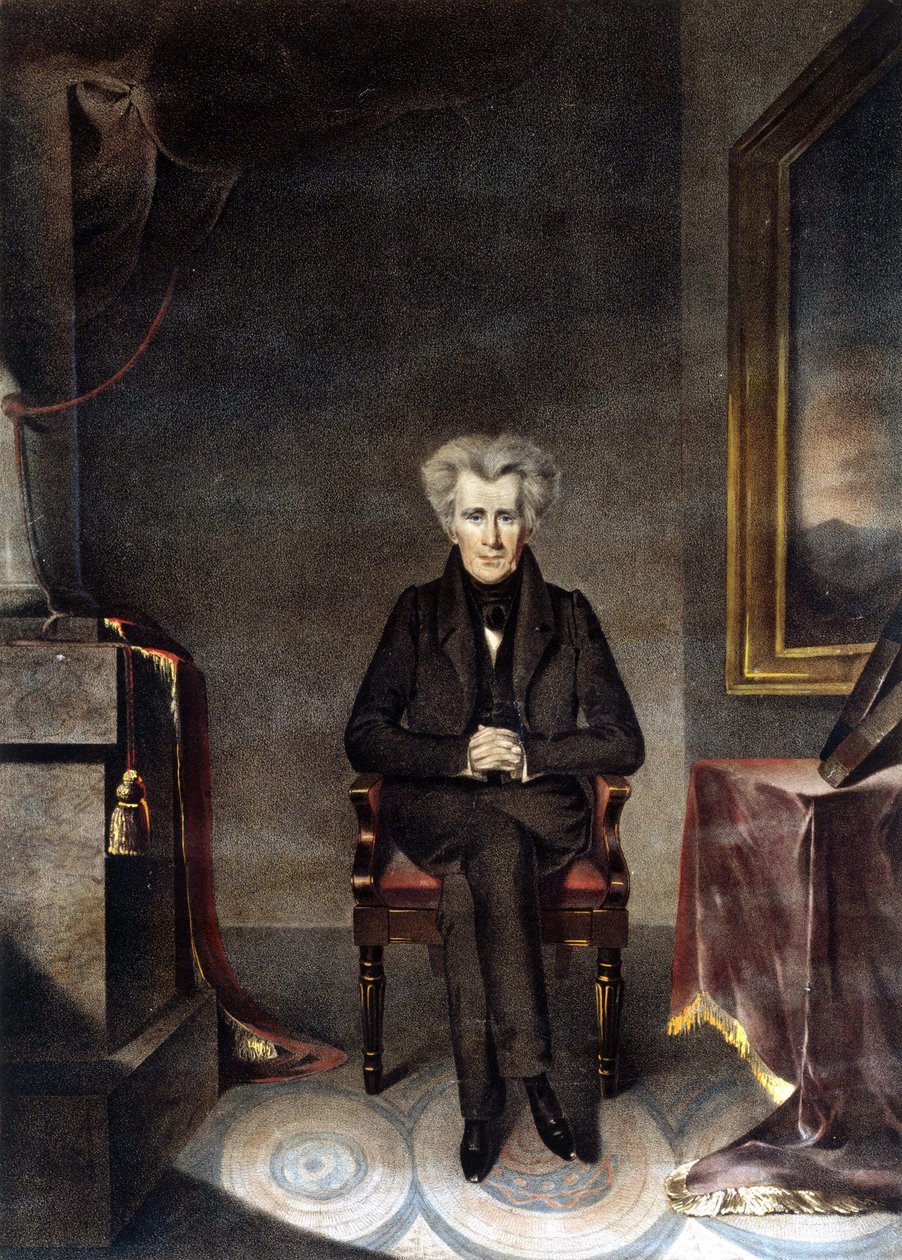 Muotokuva Andrew Jacksonista (1767 - 1845), yhdysvaltalainen valtiomies. tekijältä Unknown artist
