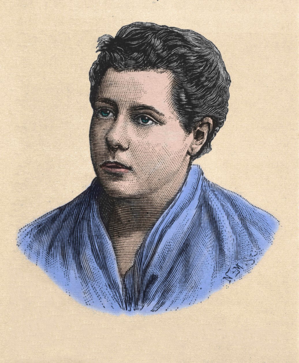 Annie Besantin (1847-1933) teosofin, brittiläisen feministin ja kirjailijan muotokuva. tekijältä Unknown artist