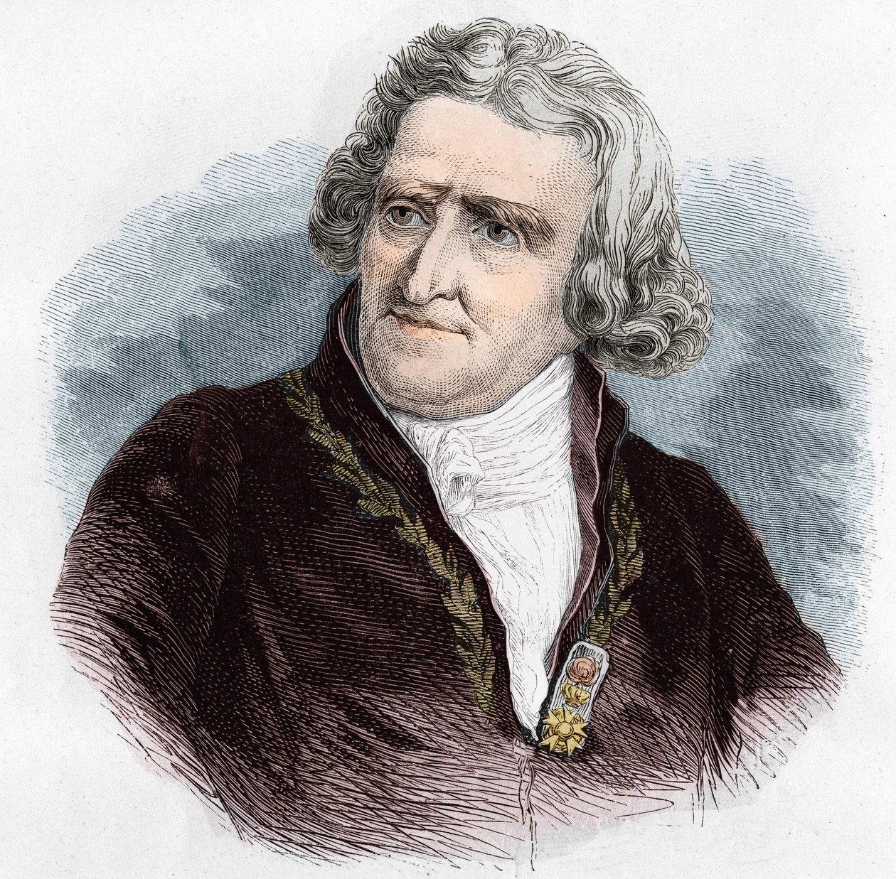 Antoine Augustin Parmentier (1737 - 1813), ranskalaisen sotilasapteekin ja agronomin muotokuva. Kaiverrus vuodelta 1866. tekijältä Unknown artist