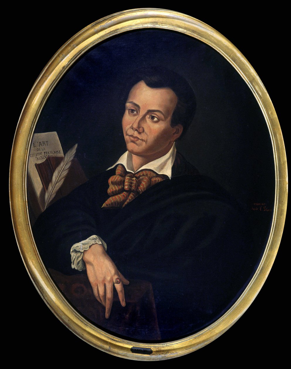 Antonin Caremen (1783 - 1833) kokki muotokuva - Maalaus, al. Escoffierin säätiö tekijältä Unknown artist