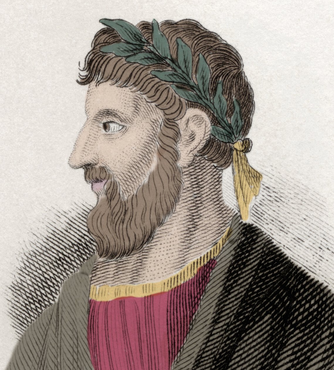 Muotokuva Apollonios of Tyana (Apollonius) (16 ap. JC-98/98 ap. JC), kreikkalainen filosofi. Kaiverrus 1800-luvulta. tekijältä Unknown artist