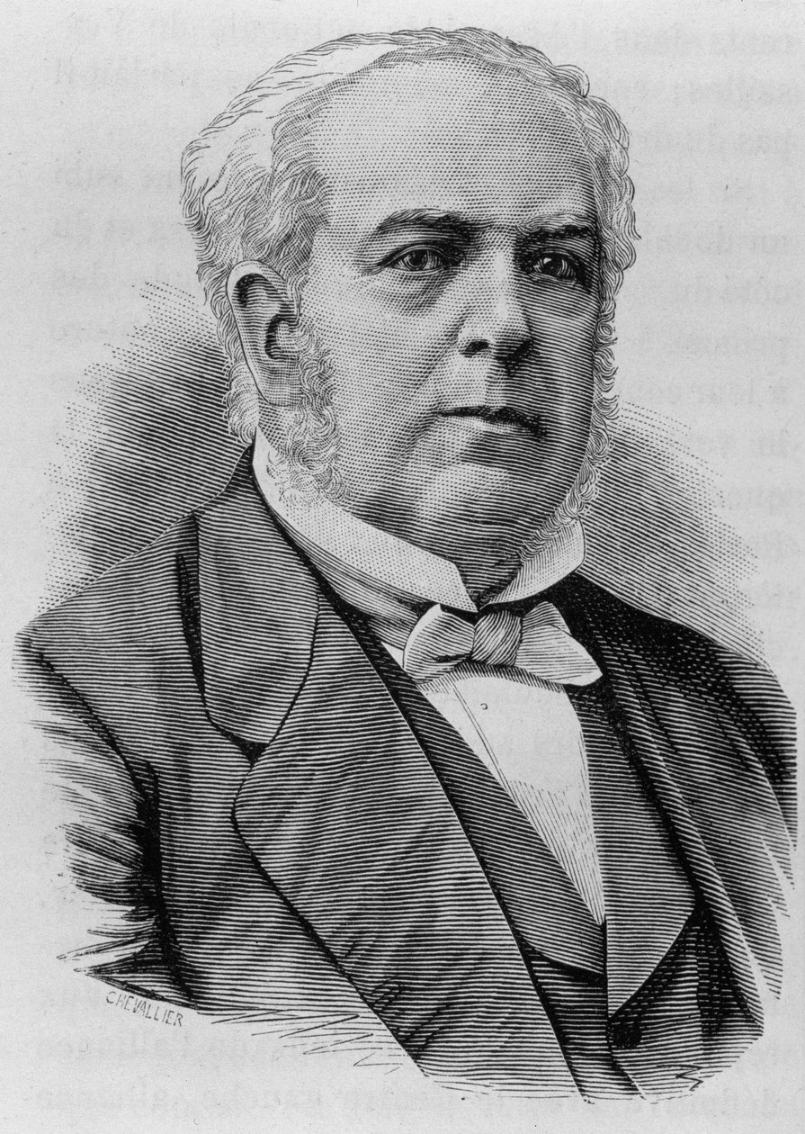 Auguste Casimir-Périerin (1811 - 1876) muotokuva. Kaiverrus 1800-luvun lopusta H. Martinin teokseen "Histoire de France". tekijältä Unknown artist
