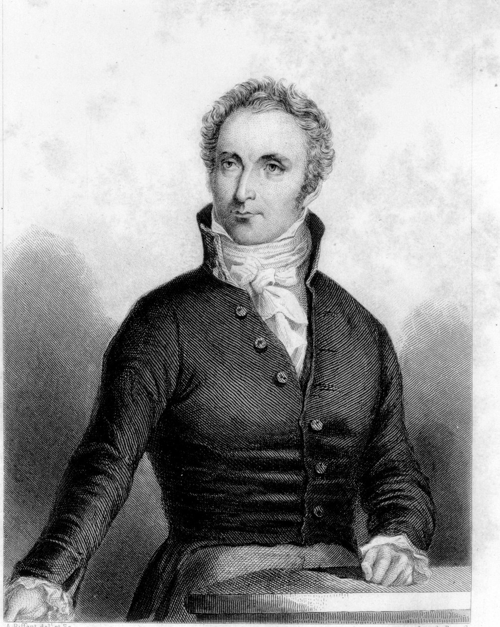 Auguste Casimir Perier (1811 - 1876) ranskalaisen poliitikon muotokuva - kaiverrus - Henri Martinin "L