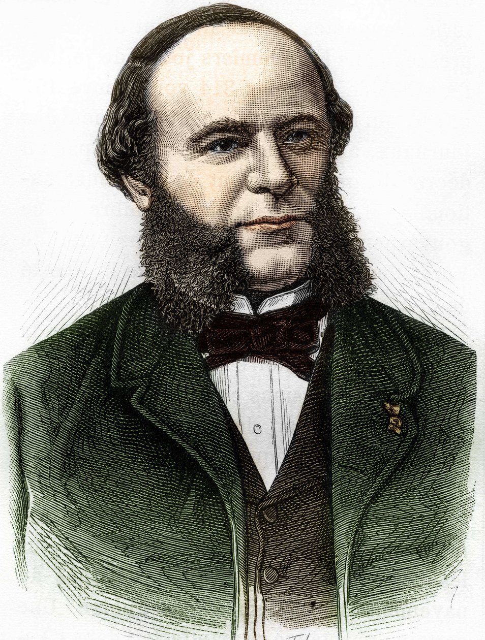 Auguste Pouyer-Quertier (Pouyer Quertier) (1820 - 1891) muotokuva. Kaiverrus 1800-luvun lopulta. tekijältä Unknown artist
