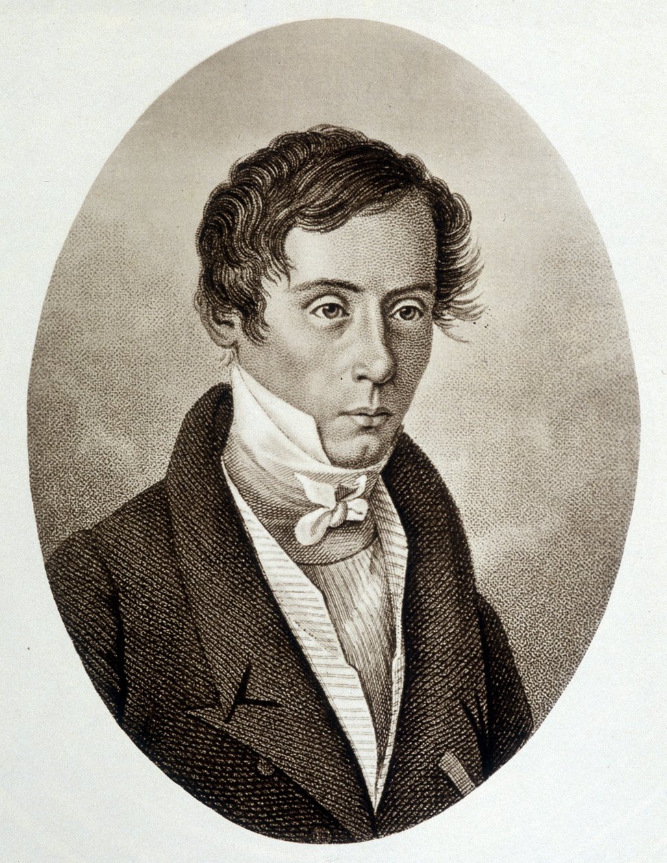Augustin Fresnelin (1788-1827), ranskalaisen fyysikon muotokuva. tekijältä Unknown artist