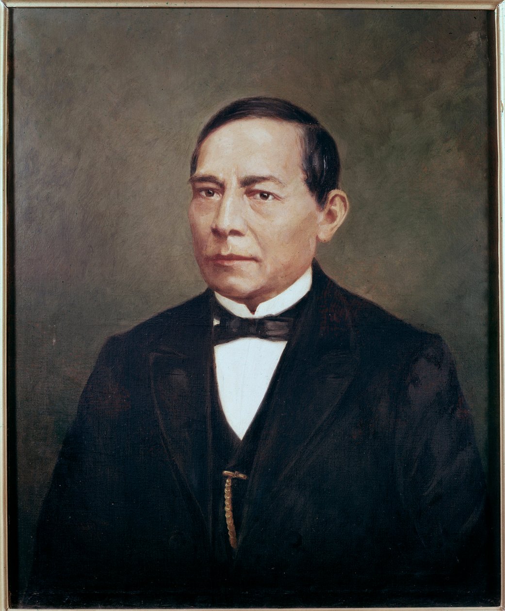 BENITO PABLO JUAREZ (1806-1872) Meksikon valtiomiehen ja vallankumouksellisen muotokuva - Meksikon poliitikon Benito Pablo Juarezin (1806-1872) muotokuva Anonyymi maalaus tekijältä Unknown artist