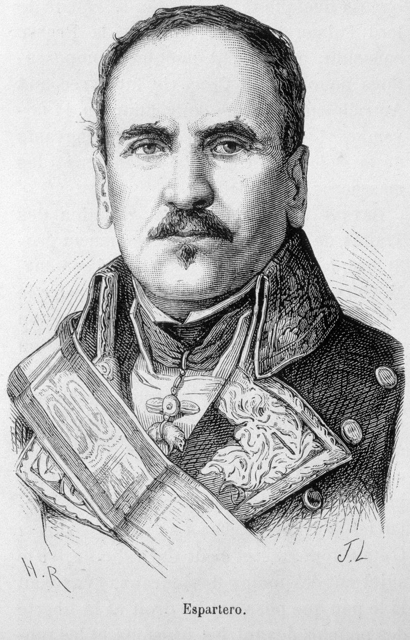 Baldomero Esparteron muotokuva, Voiton herttua, kenraali ja espanjalainen valtiomies (1793 - 1879) tekijältä Unknown artist