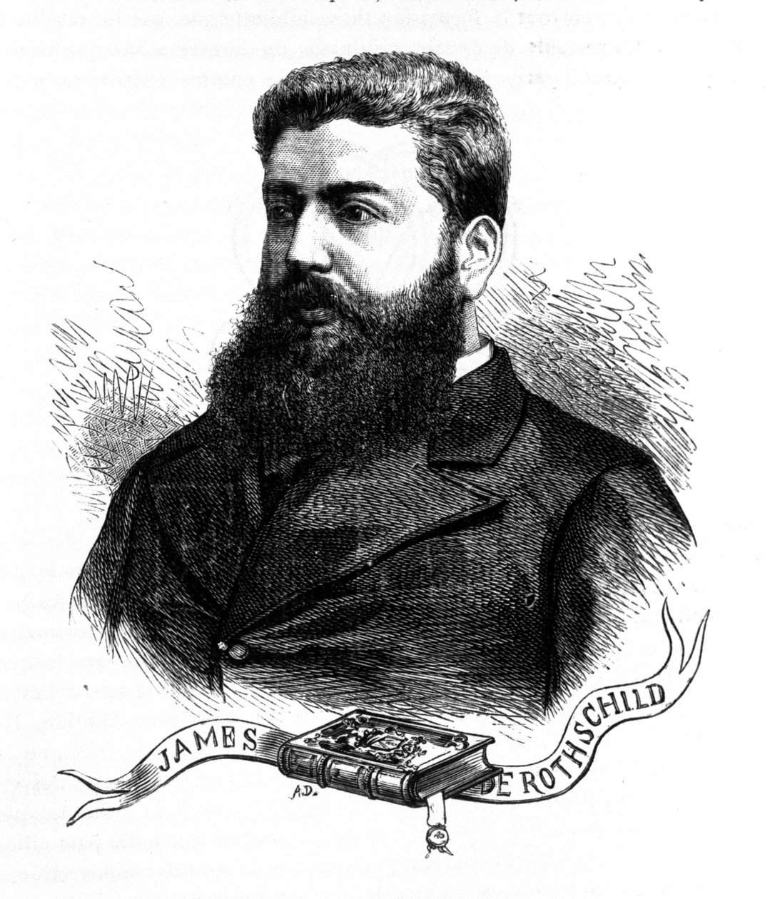 Paroni Edmond James de Rothschildin muotokuva. (1845 - 1934). tekijältä Unknown artist