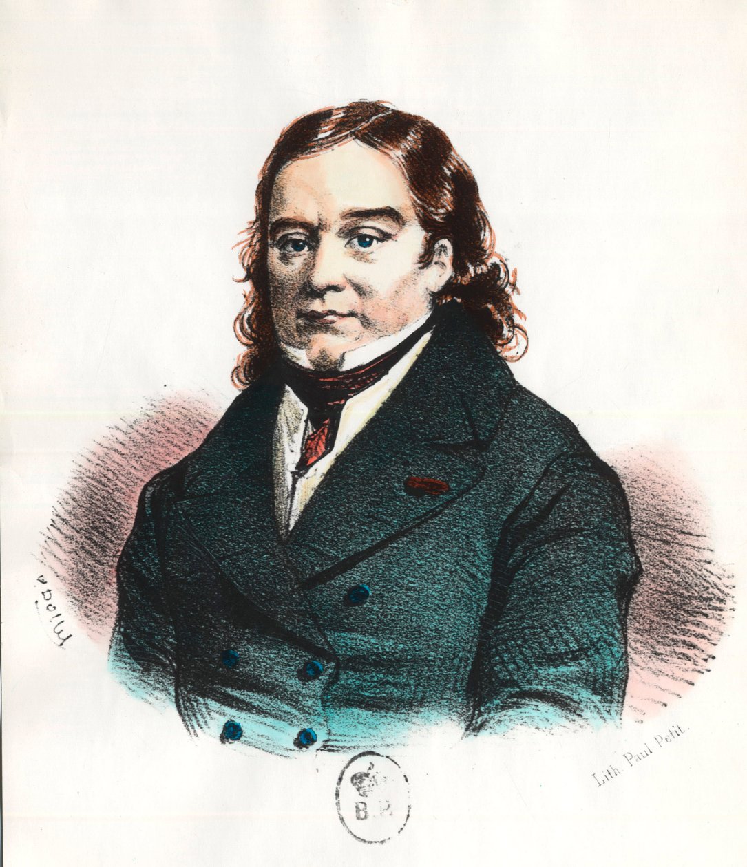 Paroni Larreyn (1766 - 1842), ranskalaisen sotilaskirurgin ja ambulanssin keksijän muotokuva. Kaiverrus 1800-luvulta. Yksityinen kokoelma. tekijältä Unknown artist