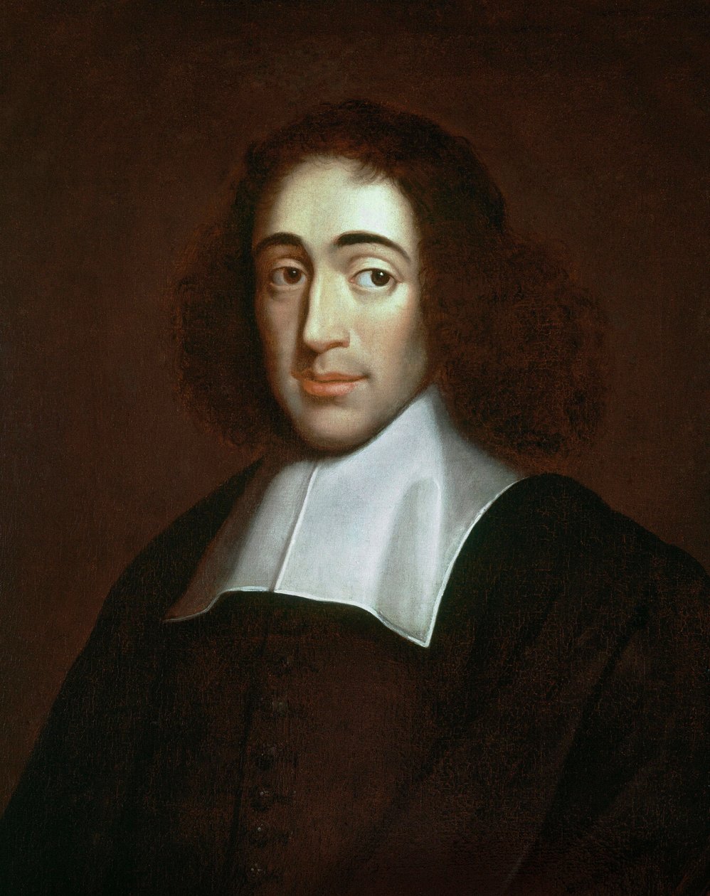 Muotokuva Baruch Spinozasta (1632-1677), hollantilainen filosofi, joka tunnetaan myös nimellä Bento de Espinosa tai Benedictus de Spinoza tai Benedictus de Spinoza - anonyymi maalaus. Yksityinen kokoelma. tekijältä Unknown artist