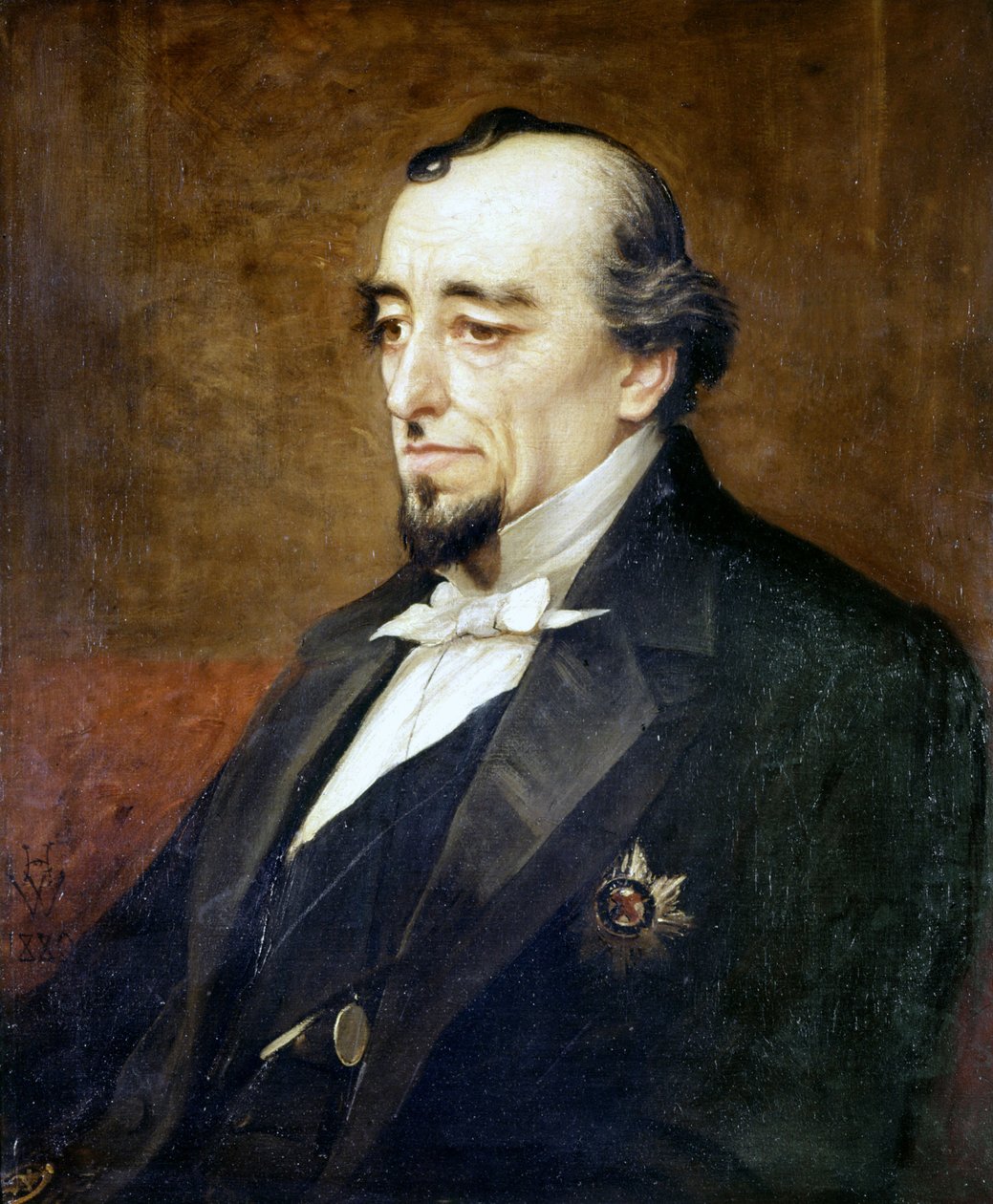 Muotokuva Benjamin Disraelista (Lord Beaconsfield tekijältä Unknown artist