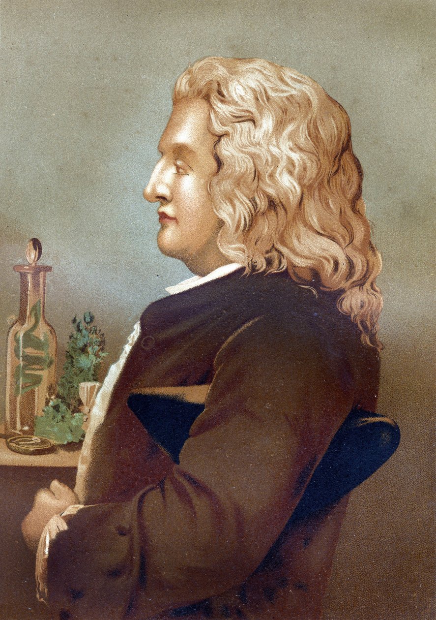 Bernard de Jussieun (1699-1777), ranskalaisen kasvitieteilijän muotokuva. "La Ciencia y sus Hombres by Louis Figuier"". Barcelona 1881 tekijältä Unknown artist