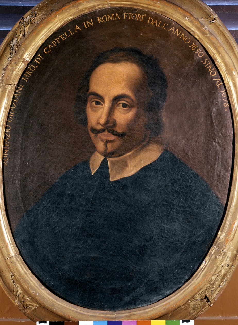 Muotokuva Bonifazio Grazianista (1604 / 1605-1664), italialainen säveltäjä. tekijältä Unknown artist