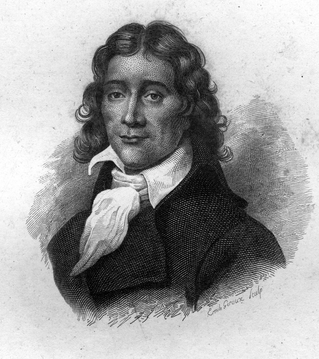 Camille Desmoulinsin (1760-1794), ranskalaisen publicistin ja poliitikon muotokuva, kaiverrus 1800-luvulta tekijältä Unknown artist