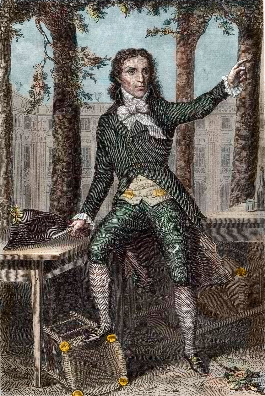 Ranskan vallankumouksen poliitikon Camille Desmoulinsin (1760-1794) muotokuva tekijältä Unknown artist