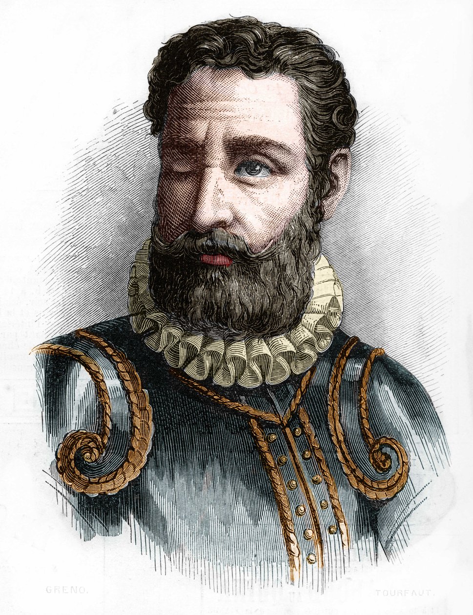 Camoensin muotokuva Luis Vaz de Camoens, portugalilainen runoilija (1525-1580). tekijältä Unknown artist