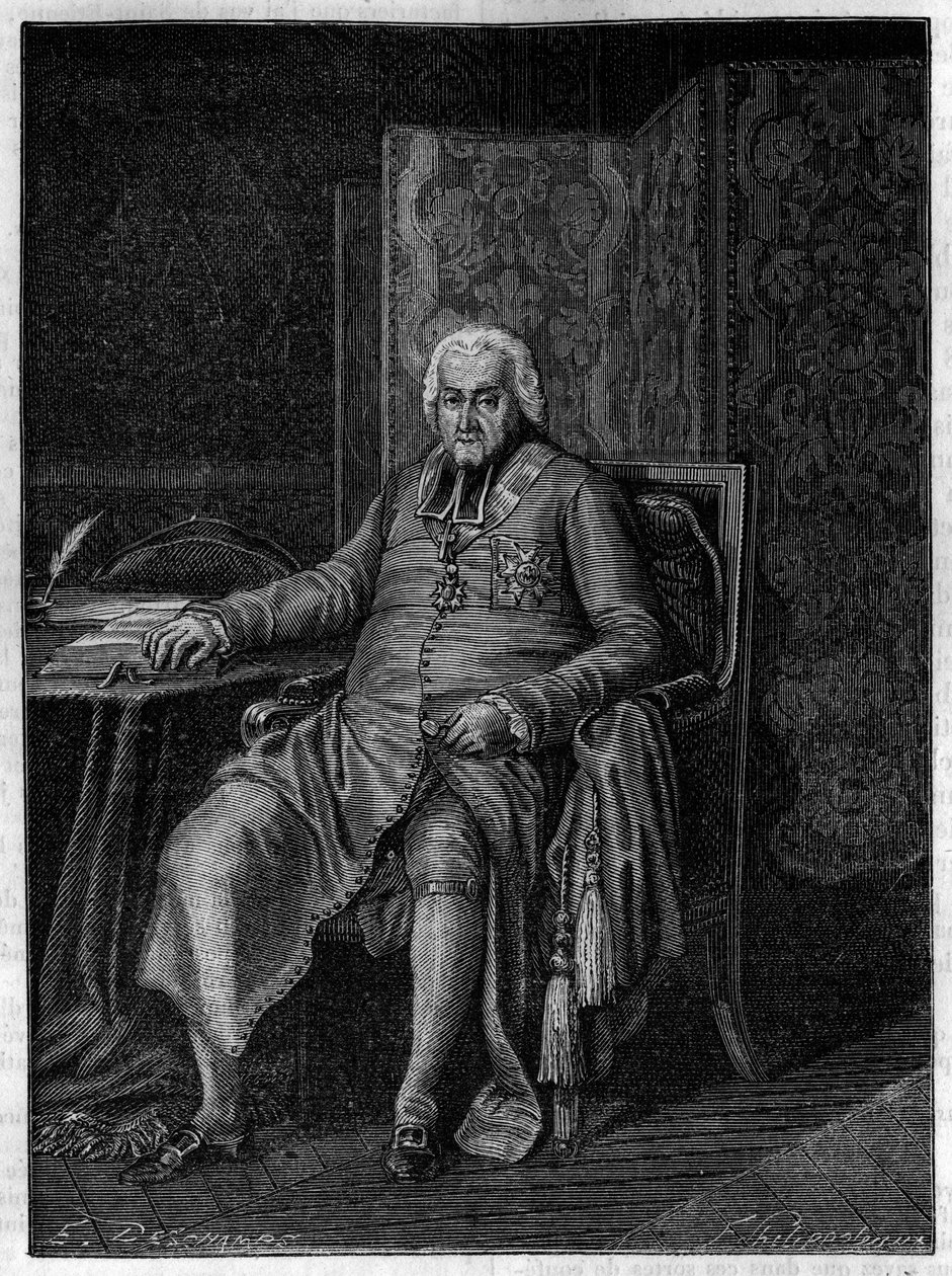Kardinaali Jean-Baptisten (Jean Baptiste) muotokuva Belloy Morangle (Belly-Morangle) (1709-1808) Kaiverrus 1800-luvulta tekijältä Unknown artist
