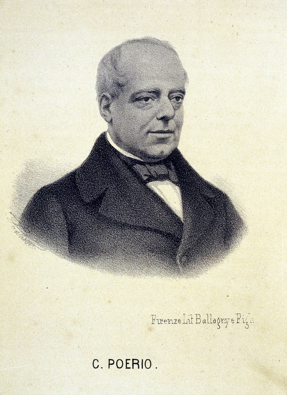 Italian vallankumouksellisen Carlo Poerion (1803 - 1867) muotokuva. tekijältä Unknown artist