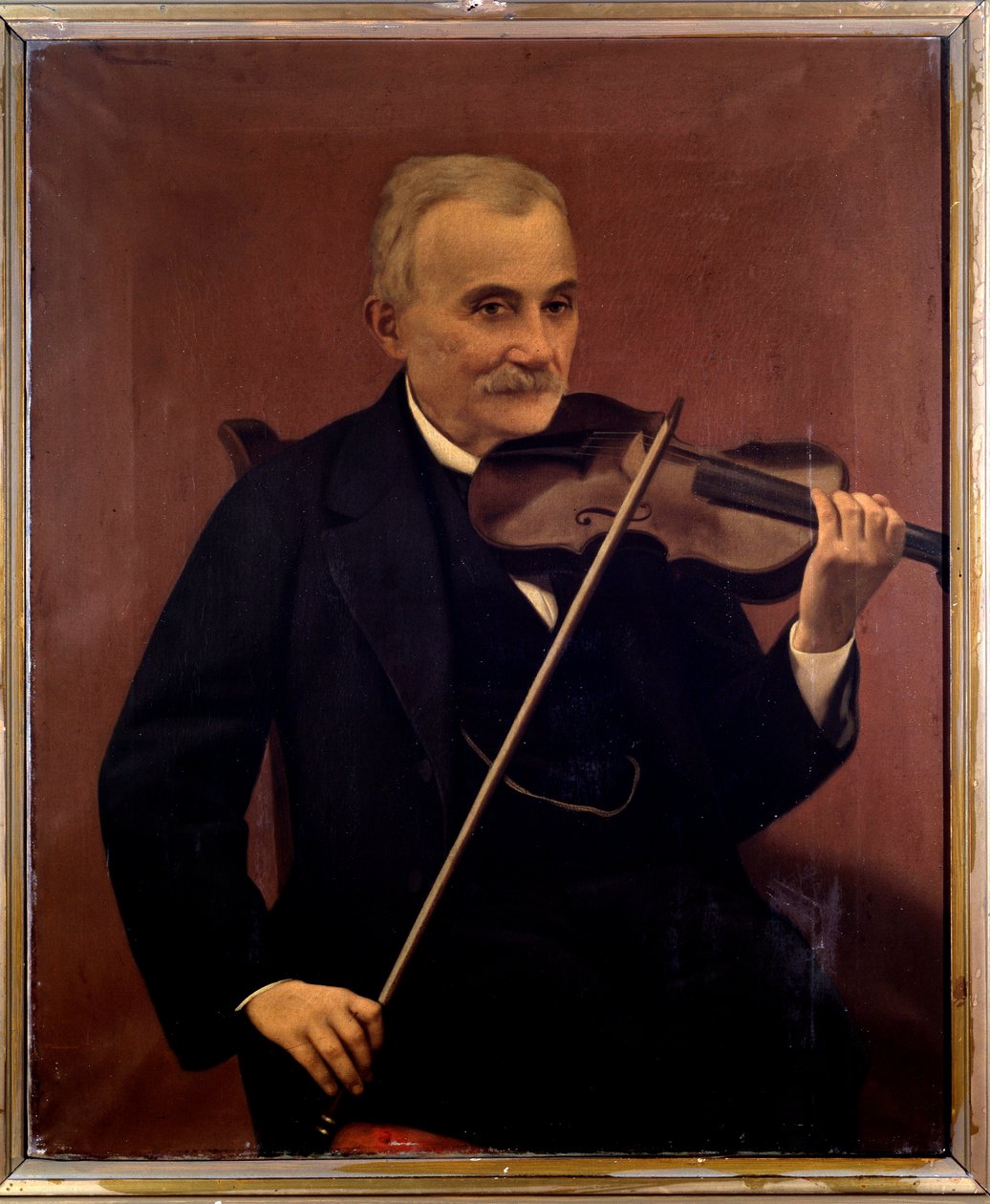 Cesare Emilianin muotokuva, italialainen viulisti (maalaus tekijältä Unknown artist