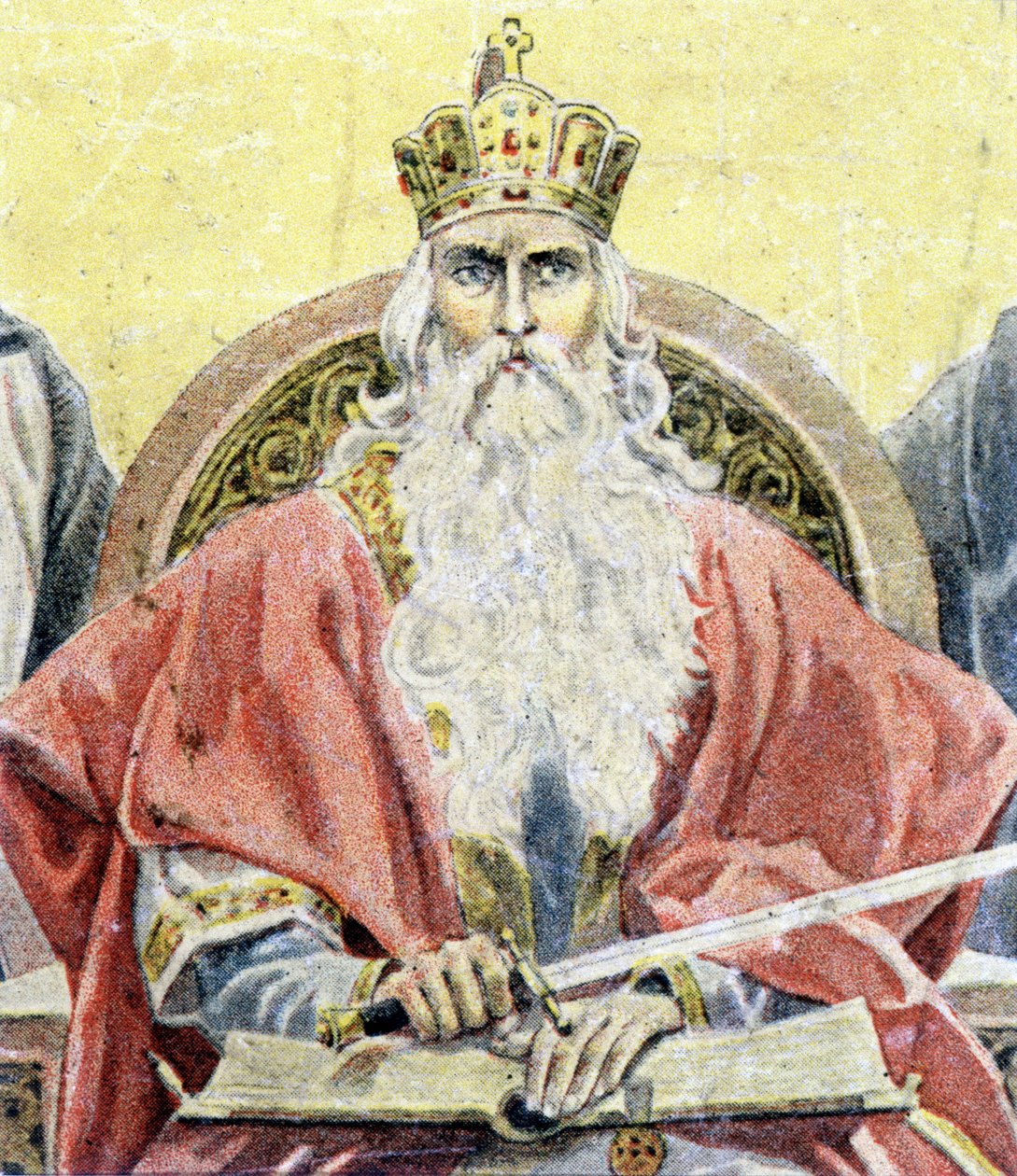 Kaarle Suuren muotokuva - kaiverrus tekijältä Unknown artist