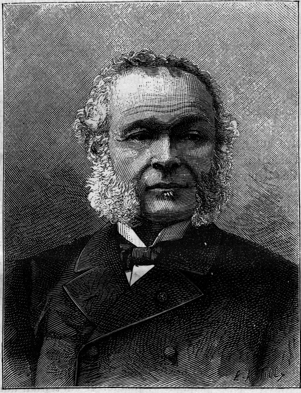 Charles Adolphe Wurtzin (1817-1884), ranskalaisen kemistin ja opettajan muotokuva. Kaiverrus "" Luontoon. Katsaus tieteeseen ja sen sovelluksiin taiteeseen ja teollisuuteen. 1884 tekijältä Unknown artist