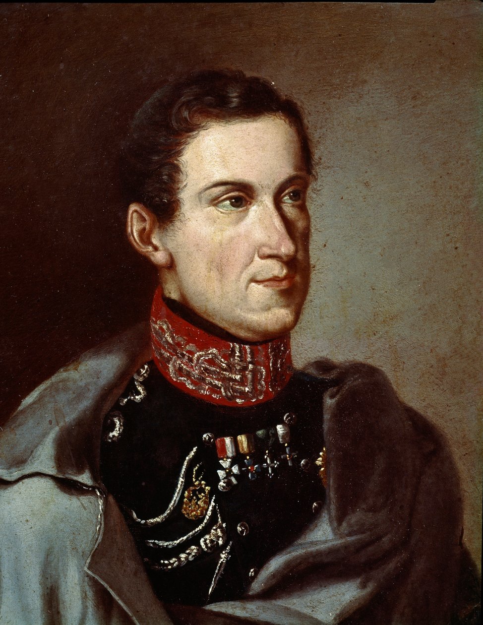 Muotokuva Charles Albertista (Charles Albert) Sardiniasta (tai Carlo Alberto di Savoia) (1798-1849) Anonyymi maalaus. Noin 1832. Museo Risorgimento Rooma tekijältä Unknown artist