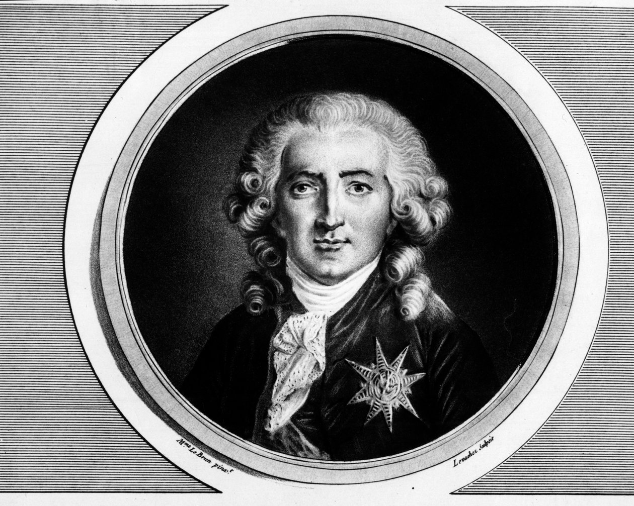 Charles Alexandre de Calonnen (1734-1802) muotokuva. Kaiverrus "" Täydellinen kokoelma Ranskan vallankumouksen historiallisia maalauksia, kolme osaa.""" 1804. tekijältä Unknown artist