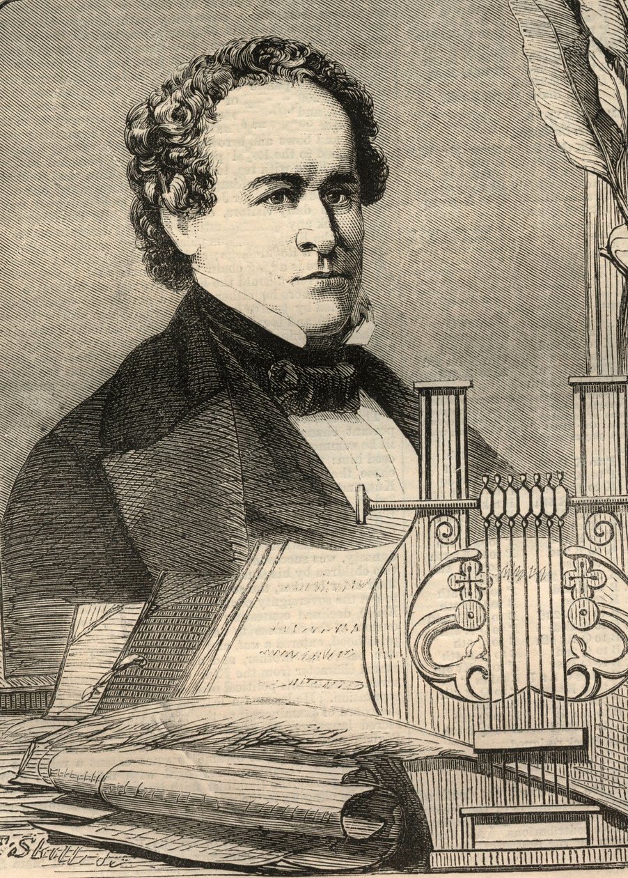 Charles Anthonin (1797-1867), yhdysvaltalaisen professorin muotokuva. Kaiverrus 23. tammikuuta 1858 julkaistuun kuvitettuun London News -lehteen. tekijältä Unknown artist