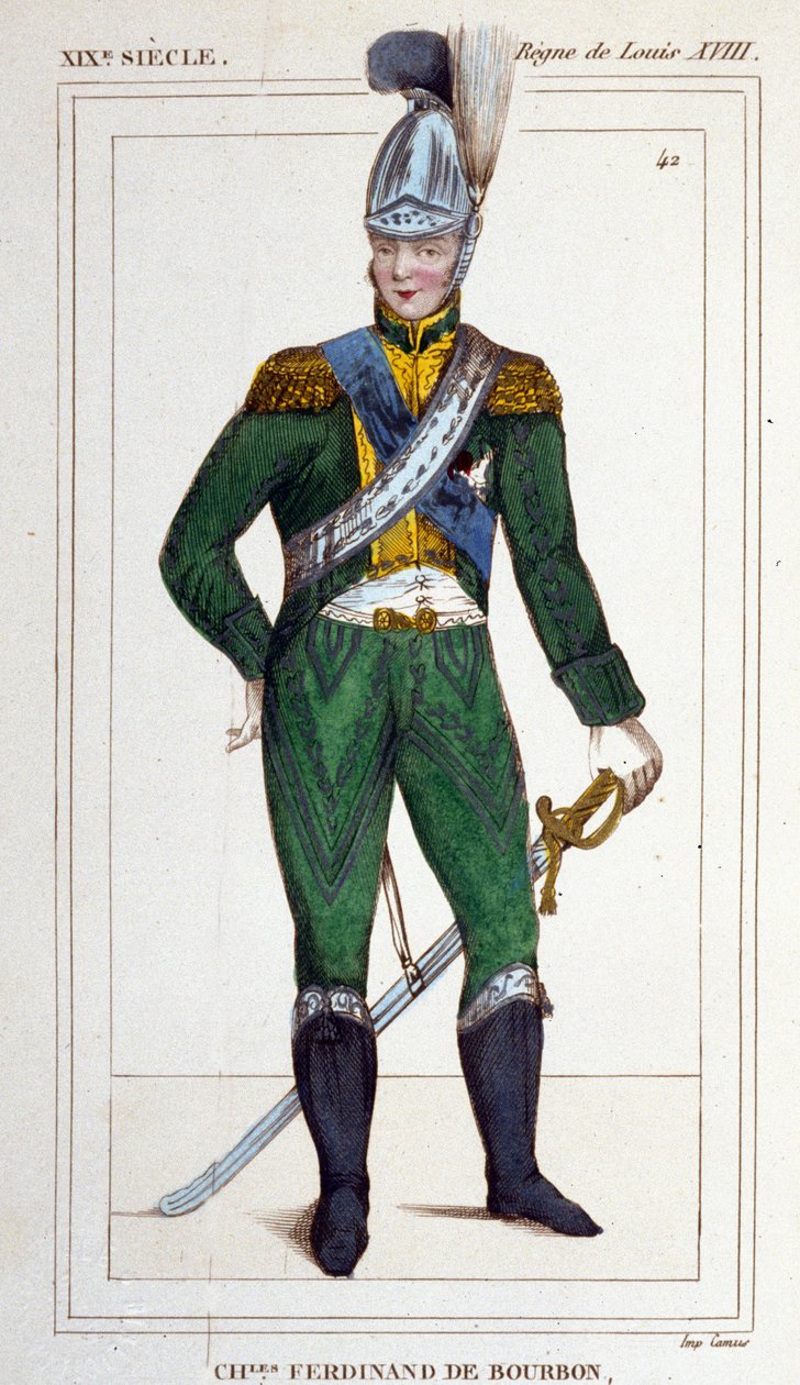 Charles Ferdinand de Bourbonin (Berryn herttuan) muotokuva 1778-1820. tekijältä Unknown artist