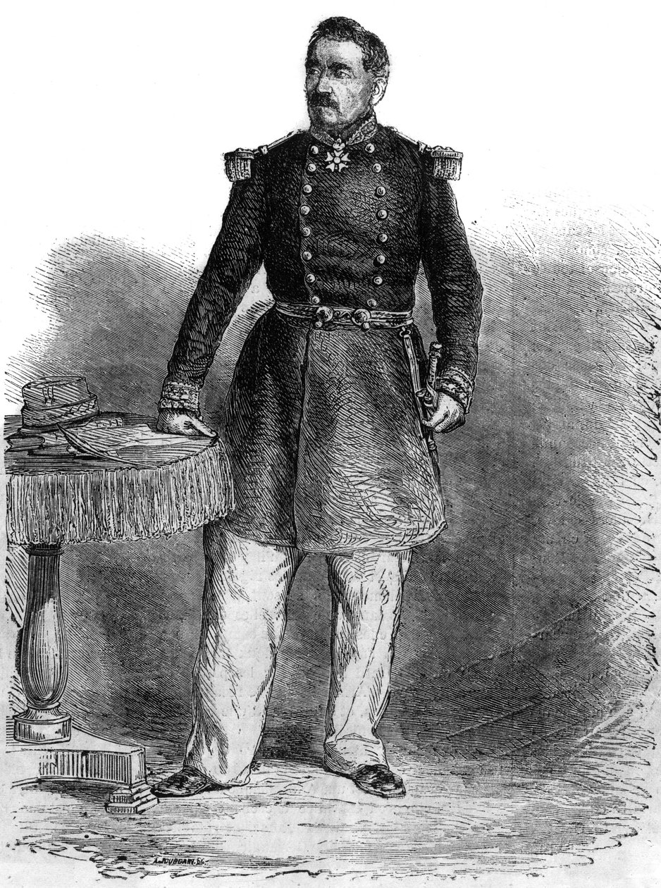 Charles Guillaume Marie Appollinairen muotokuva Antoine Cousin Montauban, Palikaon kreivi (1796-1878) - englantilainen kenraali ja valtiomies - kaiverrus tekijältä Unknown artist