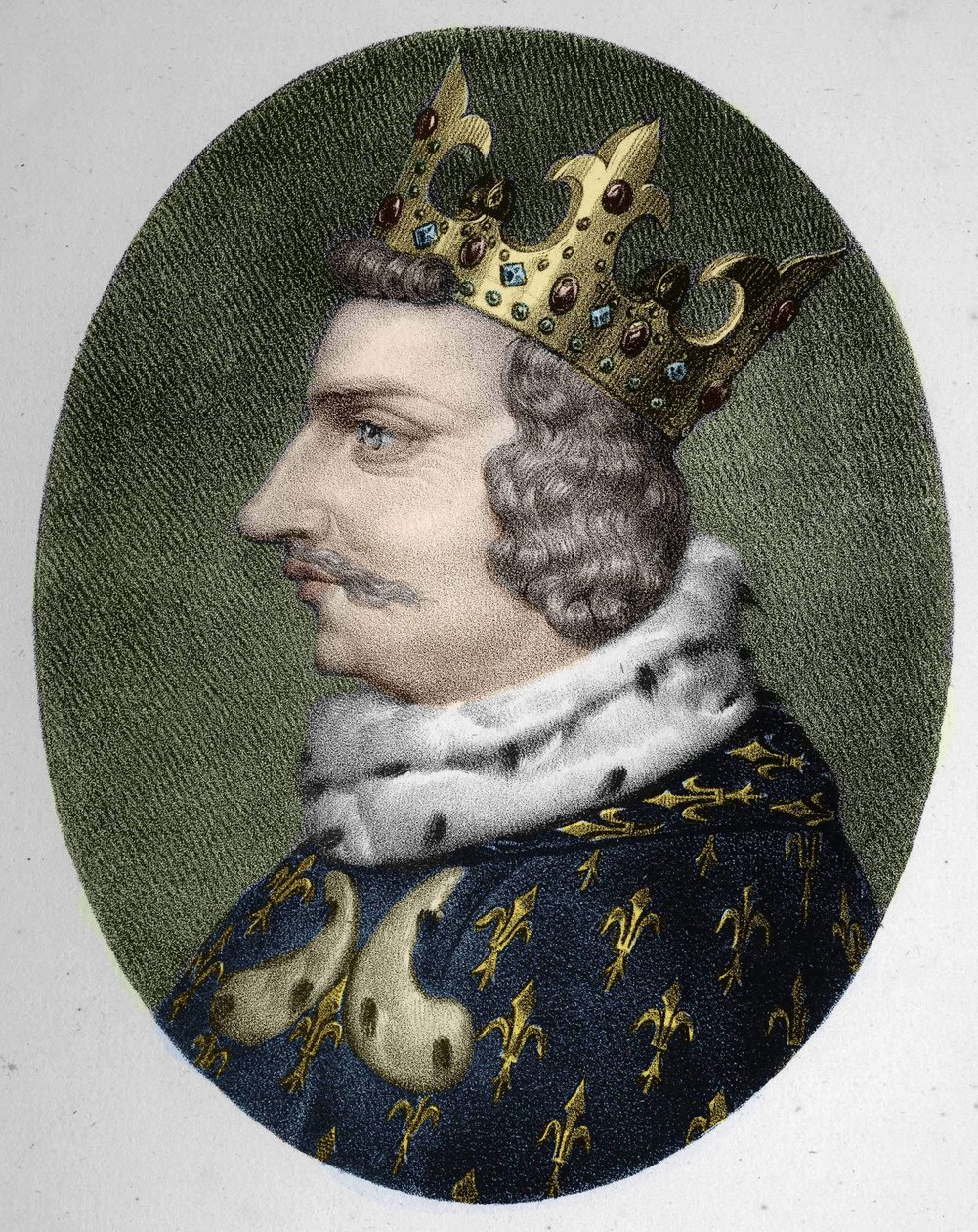 Kaarle V Viisaan (1338 - 1380), Ranskan kuninkaan muotokuva tekijältä Unknown artist