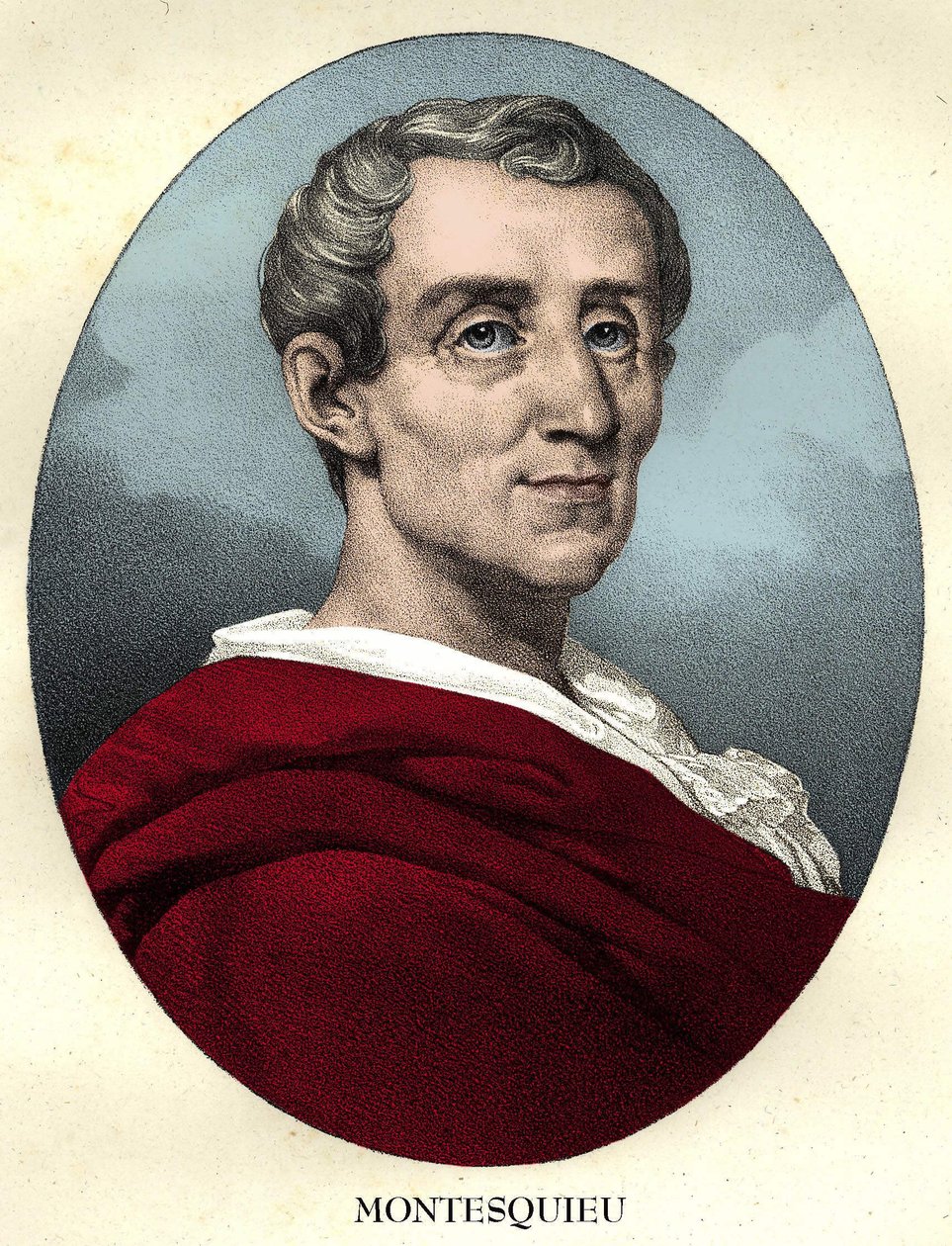 Muotokuva Charles de Secondatista, paroni De La Brèdesta ja Montesquieusta (1689 - 1755) tekijältä Unknown artist