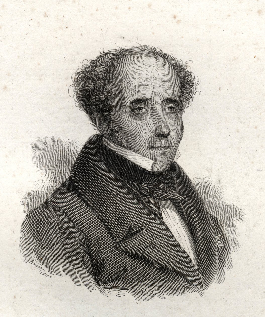 Chateaubriandin muotokuva, kaiverrus 1800-luvulta tekijältä Unknown artist