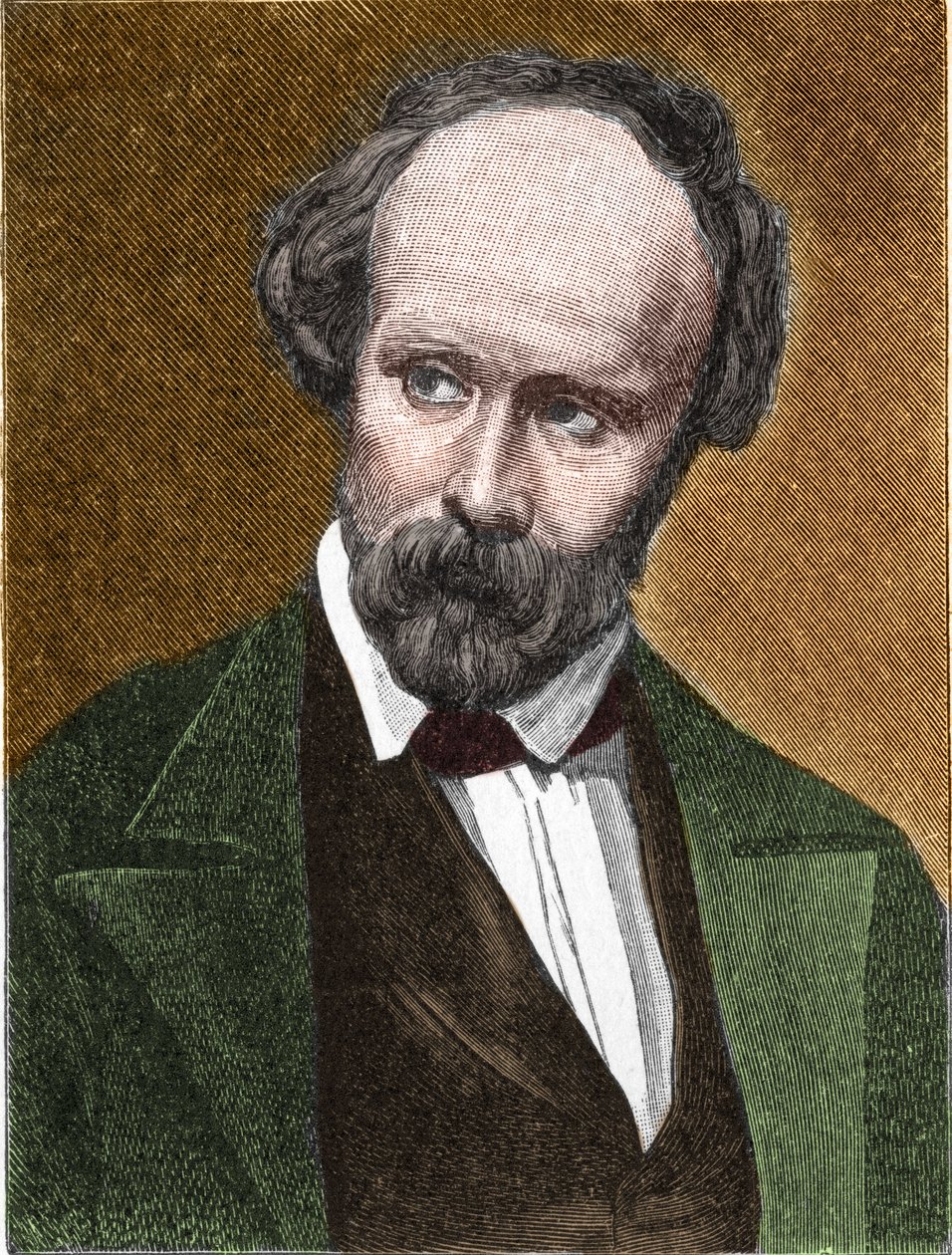 Muotokuva Christian Friedrich Hebbel (1813-1863) saksalainen runoilija ja näytelmäkirjailija tekijältä Unknown artist