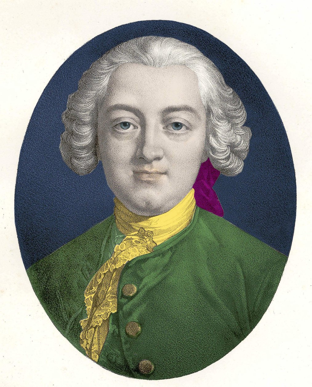 Claude Adrien Helvétiuksen (1715 - 1771) muotokuva ranskalaisesta filosofista. tekijältä Unknown artist