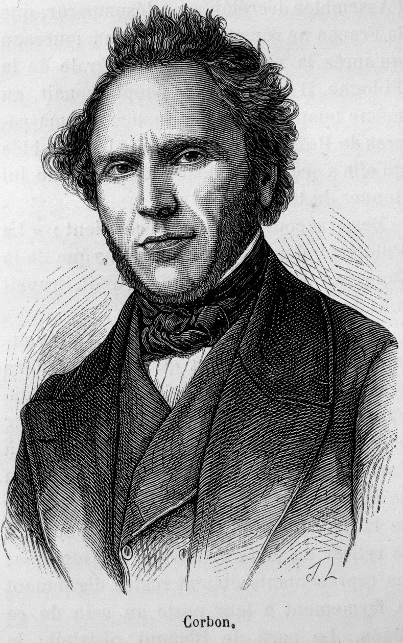 Claude Anthime Corbonin (1808 - 1891) muotokuva. Kaiverrus 1800-luvun lopusta H. Martinin teokseen "Histoire de France". tekijältä Unknown artist
