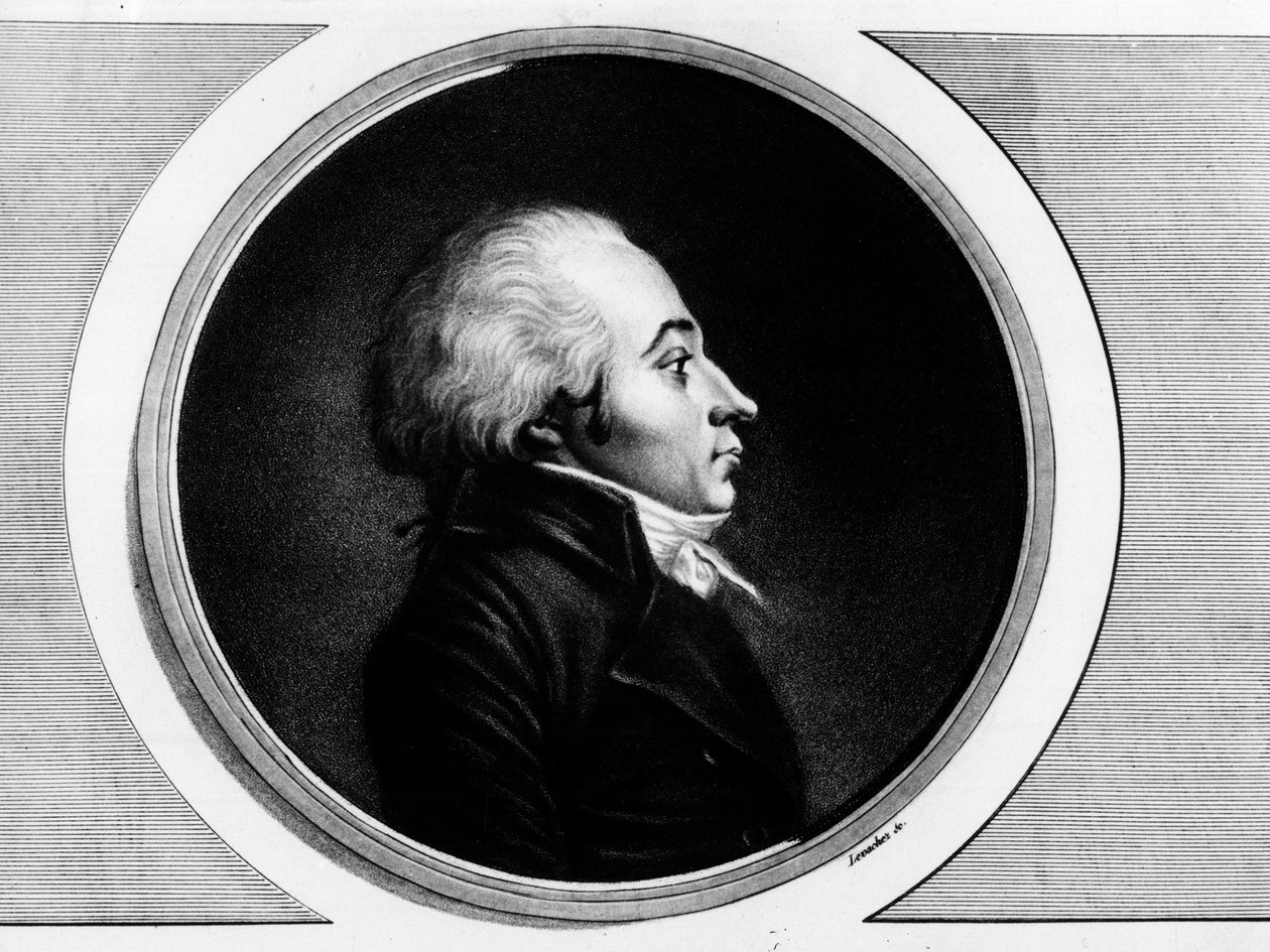 Claude Roberjotin (1752-1799) muotokuva, Saone-et-Loiren varajäsen kansalliskokouksessa. Kaiverrus "" Täydellinen kokoelma Ranskan vallankumouksen historiallisia maalauksia, kolme osaa.""" 1804. tekijältä Unknown artist