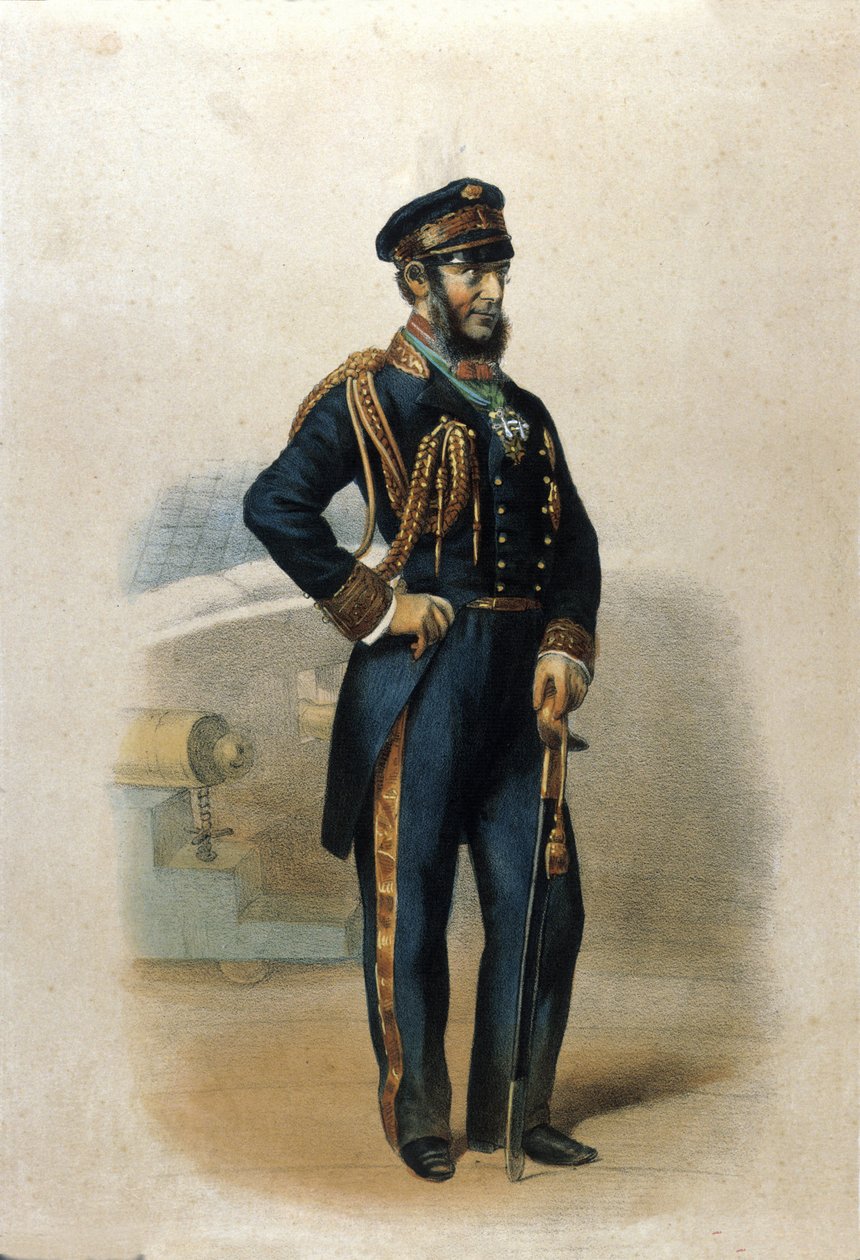 Kreivi Carlon muotokuva Persano Pellion (1806-1883), Italian Uniten patriootti. tekijältä Unknown artist
