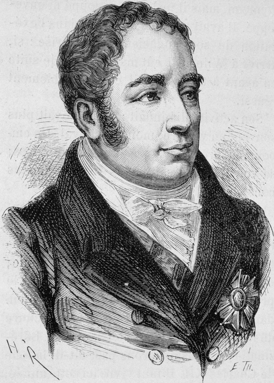 Muotokuva kreivi Pierre Bruno Darusta (1767 - 1829). Kaiverrus 1800-luvun lopusta H. Martinin teokseen "Histoire de France". tekijältä Unknown artist