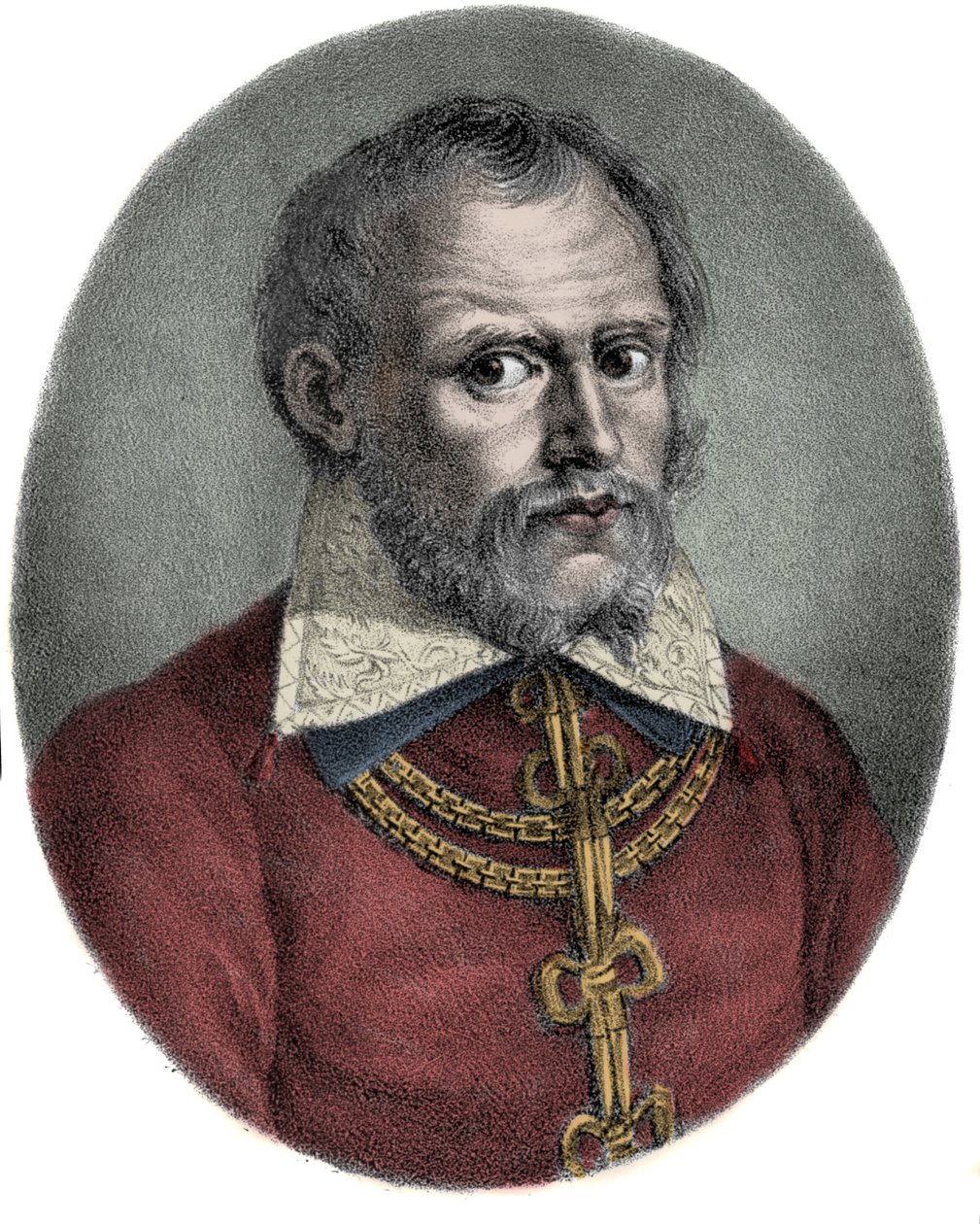Cypriano de Roryn tai Cipriano de Roryn (1515-1565) muotokuva flaamilainen säveltäjä. tekijältä Unknown artist
